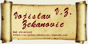 Vojislav Zekanović vizit kartica